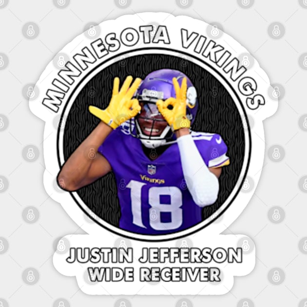 JUSTIN JEFFERSON - WR - MINNESOTA VIKINGS Sticker by Mudahan Muncul 2022